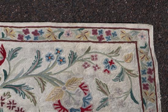 A pair of Cashmere chain-stitch rugs or wall hangings 270 x 180cm
